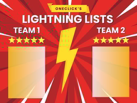 Lightning Lists Team Numbered