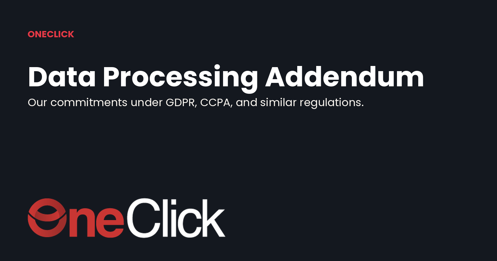 Data Processing Addendum | OneClick